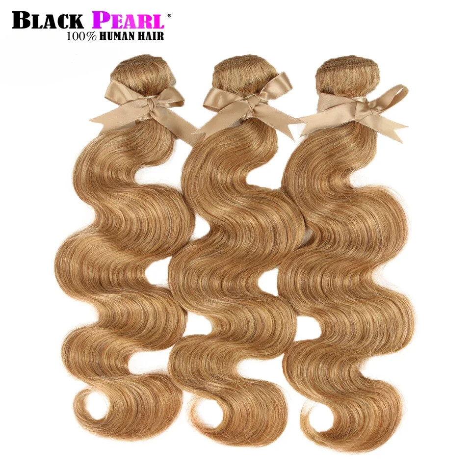 Honey Blonde 27 Hair Brazilian Body Wave Natural Hair Bundles 3/4 Hair Extension