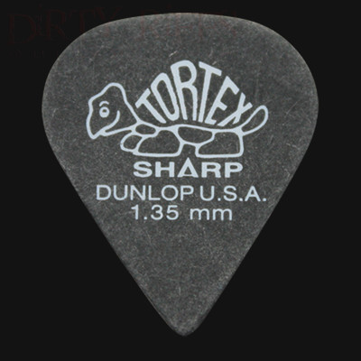 Dunlop Tortex scharfe Gitarren-Plektren Gitarrenplektren 1,35 mm schwarz - 6 10 12 20 24 oder 36
