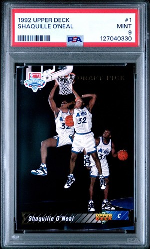 🔥1992 Upper Deck #1 NBA Draft Pick - SHAQUILLE O'NEAL #1 [ROOKIE] [PSA 9]