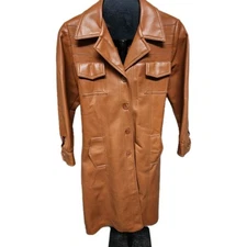 Vintage Mod Maid Styled By Judy Grapes Adult Small Poly Vinyl Belted Trench Coat