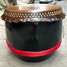 23in Kung Fu Lion Dance Drum Traditional Handmade Buddhist Drum Cowhide Drum