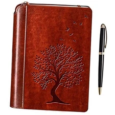  of Life Writing Journal, Hardcover Faux Leather Notebook for writers Tree