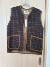 Unused Harris Tweed Wool Plaid Vest Lined Size 1 HT1225224
