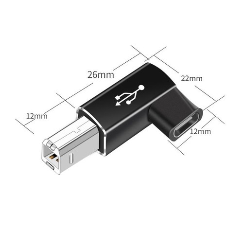 USB Type-C Female to USB B Male Adapter For Scanner Printer Converter New - Picture 5 of 18