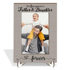 Fathers Day Wood Tabletop Photo Picture Frames Dad From Daughter 4x6 Inch