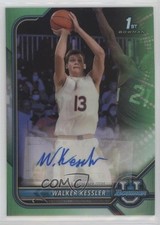 2021-22 Bowman U Chrome Prospect Green Refractor 66/99 Walker Kessler Auto 0v1