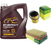 Inspektionspaket 5L Mannol Energy Premium 5W-30 FüR Opel Agila (A) 1.2 16V 1.0