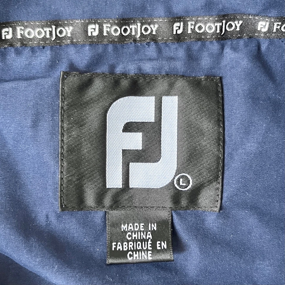 FootJoy Pullover Mens Large Navy Blue Windshirt Pocket Packable Blade Bomber FJ - Imagen 4 de 4