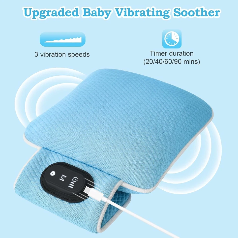 Chupete para dormir bebé - Juguete de cuna vibratoria de 3 modos tipo C recargable para recién nacidos Foto 4 de 4