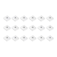 Square Nuts (M6x13x4mm) 25Pcs, Carbon Steel Hardware Nuts Silver Tone