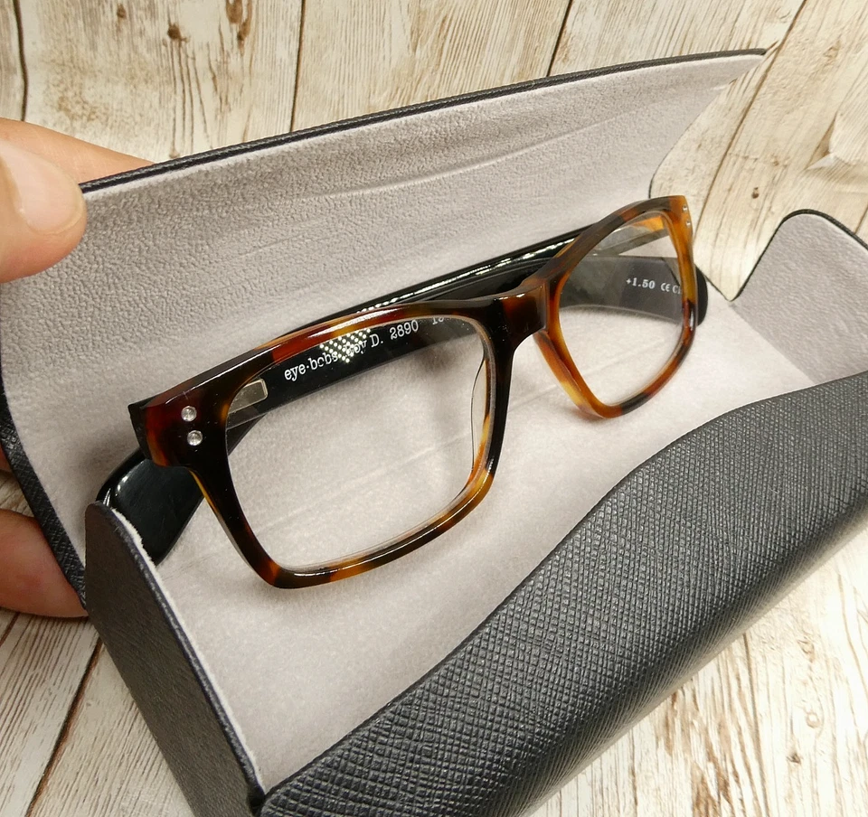 Lectores de anteojos Eybobs Tortuga Marrón Negro con estuche - Roy D. 2890 19 +1,50 Foto 2 de 4