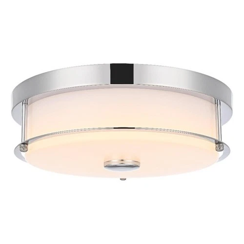 Living District Kolson 12" Led Flush Mount in Chrome - Picture 1 of 8