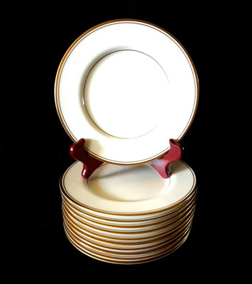 Mikasa WHEATON Bone China Bread Plates 6.5'' Japan (Set of 11) White Gold Trim
