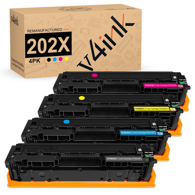 V4Ink 202X Toner Cartridge Replacement For Hp 202X 202A Cf500X Cf501X Cf502X