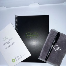 Rocketbook Core Black Reusable Notebook with Pen and Cloth