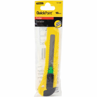 Stanley 10-143P KNIFE UTILITY SNAP-OFF 18MM Black/Yellow - Picture 4 of 5