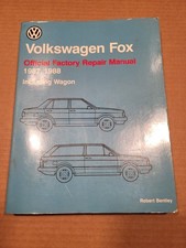 Volkswagen Vw Fox 1987-1988 Official Shop Repair Service Manual Book Bentley