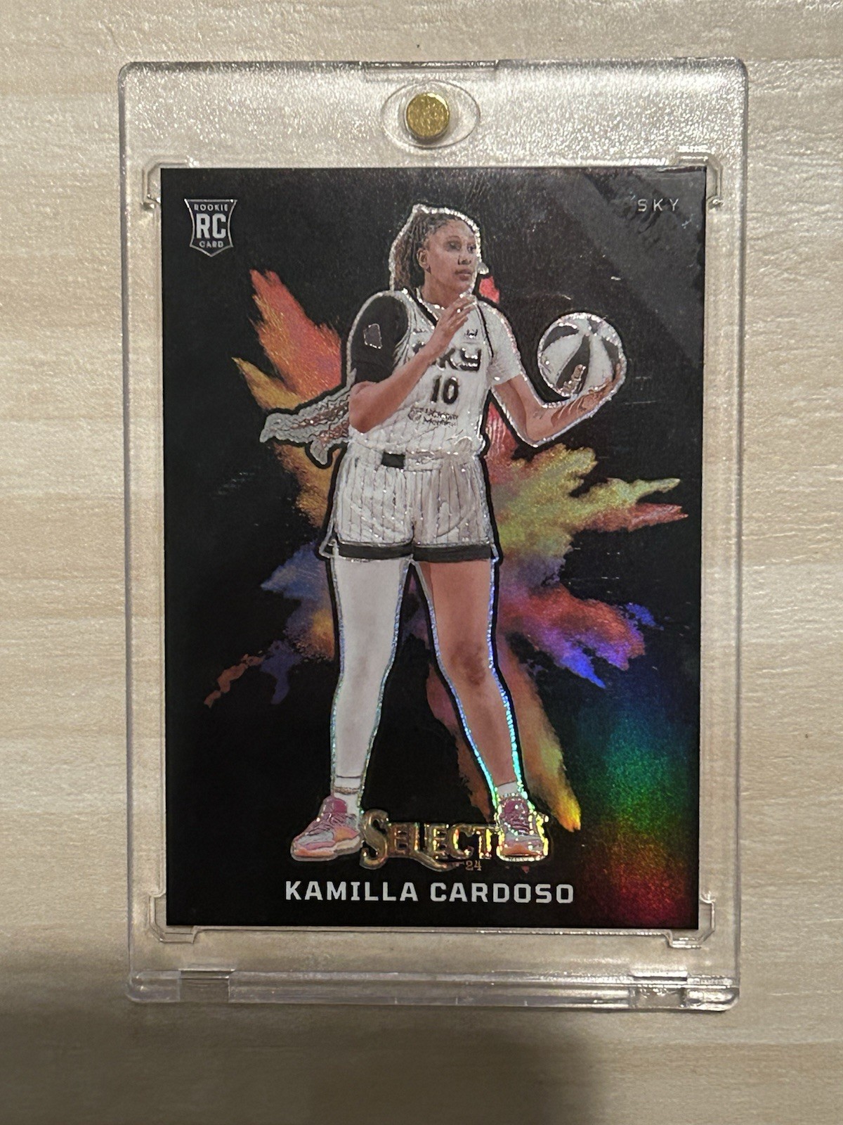 Kamilla Cardoso 2024 Panini Select WNBA #9 Color Blast Rookie RC Sky Case Hit