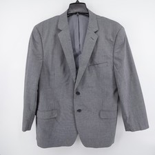 Saddlebred Two Button Blazer Gray Long Sleeve Mens 46R