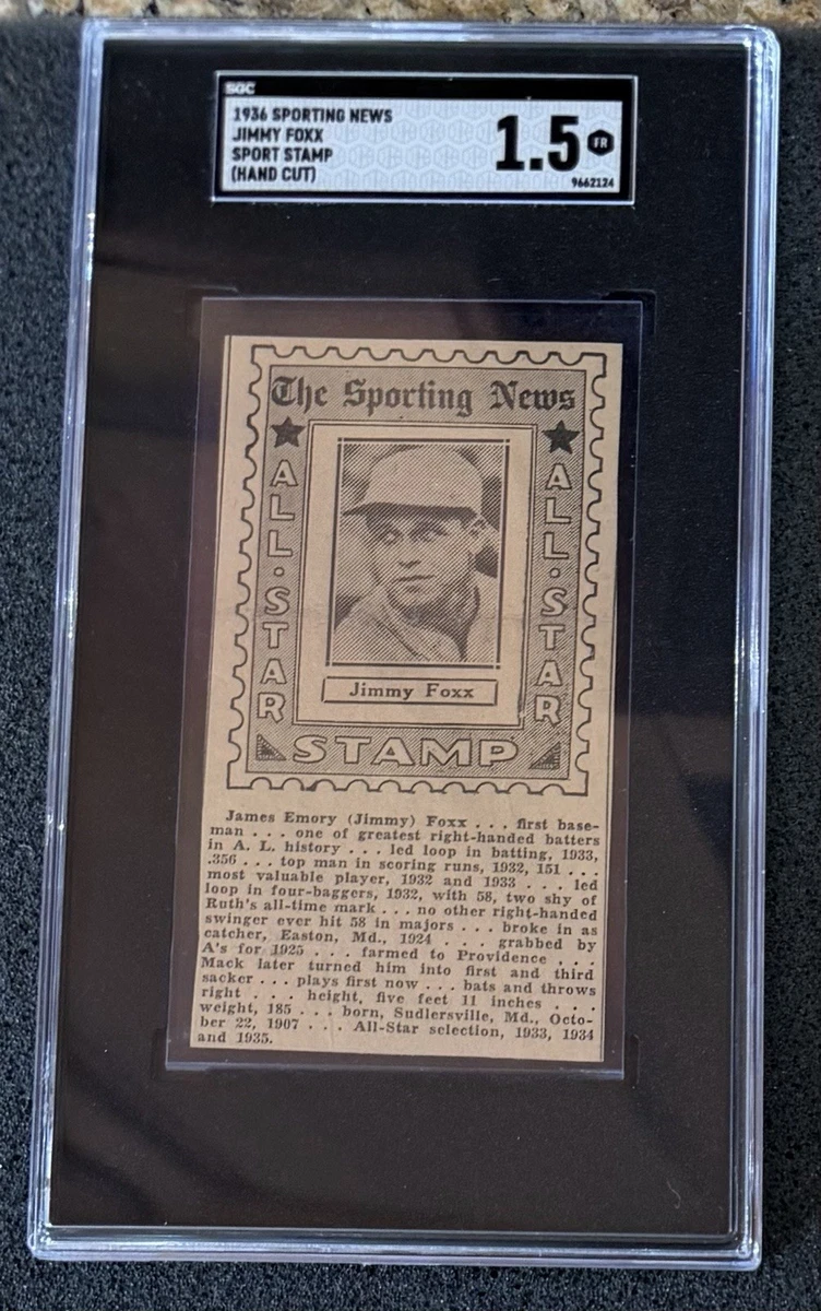 Jimmie Foxx Sportscard Guaranty Corporation (SGC) Baseball Sports