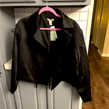 Elegant Black Women's Cropped Blazer/Jacket by H M, NWT