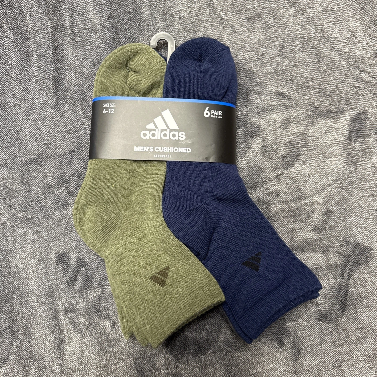 Adidas 6 Pair Mens High Quarter Ankle Cushion Socks Size 6-12 Choose
Opens in a new window or tab