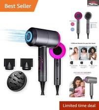 Travel-Friendly 2000W Hair Dryer in Elegant Rose Pink with Ion Therapy