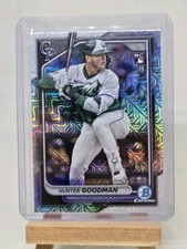 Hunter Goodman Rookie Card 2024 Bowman Chrome #25 Mojo Refractor . rookie card picture