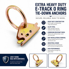 Heavy-Duty E-Track O-Ring Tie-Down Anchor Gold