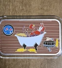 Mr. Krabs From Spongebob 1 oz Enamel 999 Silver Art Bar - Limited Mintage Ingot