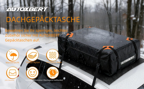 Large Foldable Car Roof Bag Waterproof Roof Box Roof Luggage Box for Car Travel - Picture 11 of 17