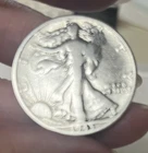 1943 S Lady Liberty Walking Silver Half Dollar Coin. In Good Condition.