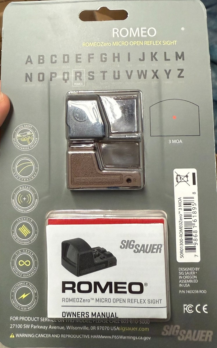 SIG SAUER ROMEOZero 1x 24 mm 3 MOA Red Dot Sight - Black (SOR01300