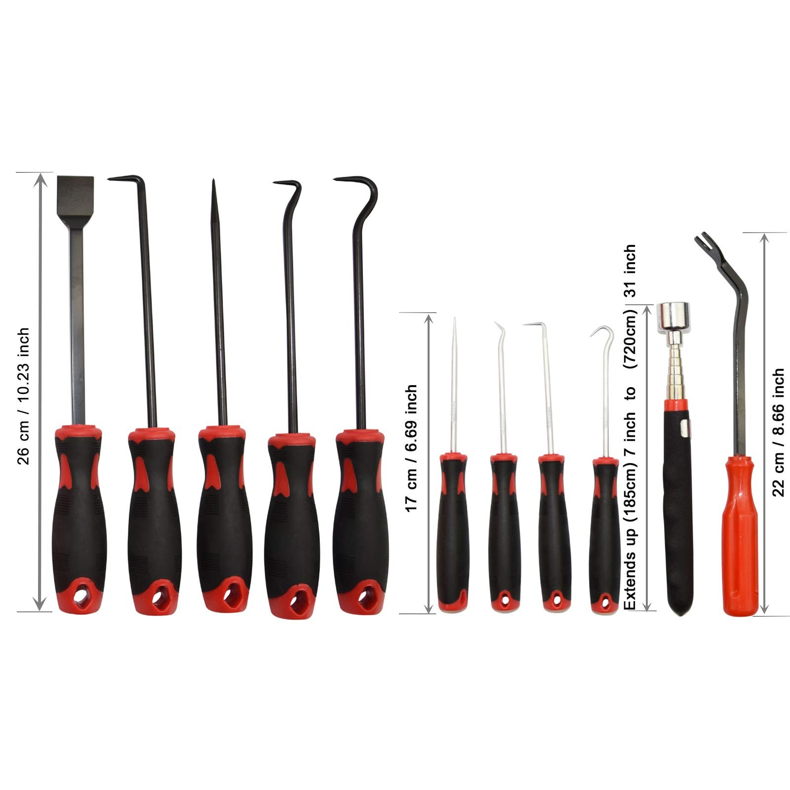 11Pcs Hook and Pick Set with Case Plastic Fastener Door Panel Remover Precisi...