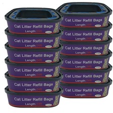12 Pack Cat Litter Refill Bags Cartridge with Genie Cat Litter Standard and P...