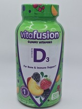 VITAFUSION Vitamin D3 for Bone  Immune Support, 150 gummies, peach  berry flav