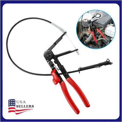 2FT For Fuel Oil Water Hose Auto Tool Flexible Wire Long Reach Hose Clamp Pliers