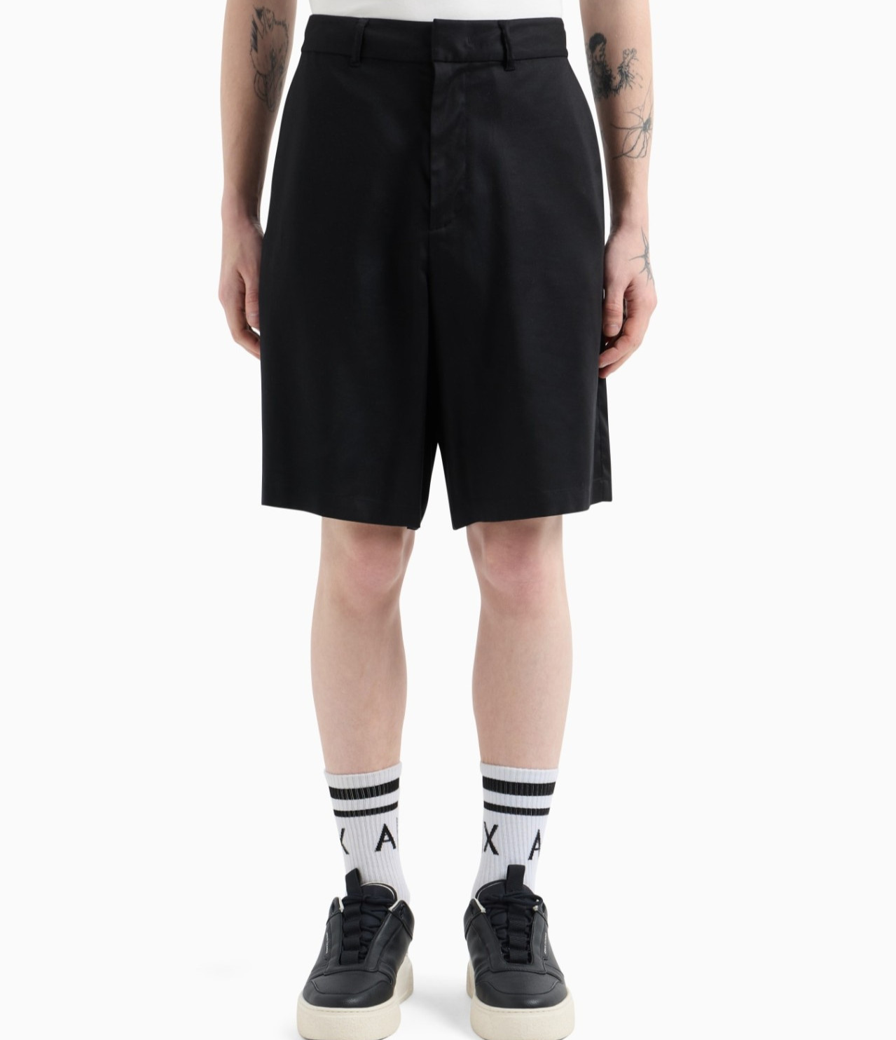 Armani Exchange Lyocell Bermuda Shorts Black SIZE 34 10790₽