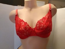 Bra Wacoal Bra 36D Lace Red Unlined Underwire 85119