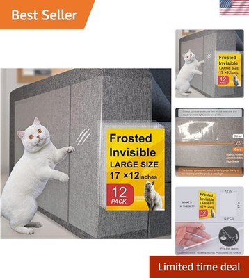 Anti-Cat Scratch Furniture Protector from Cats scratching-12-Pack NO PINS Pai...
