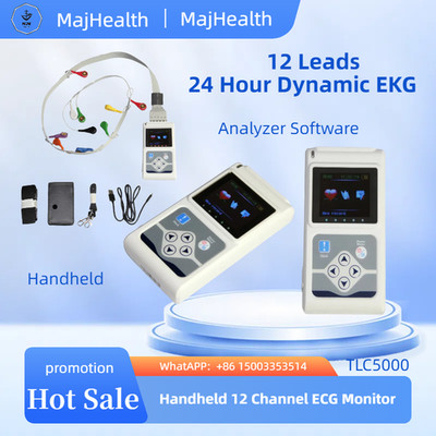 Professional TLC5000 12-Channel Holter ECG Machine -24-Hour Portable EKG Monitor