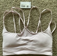 Lululemon Nulu Strappy Yoga Bra MEPK Pale Pink Size 4 New w/ Tag
