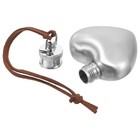 Love Kettle Pendant Flask Stainless Steel Bride Bridegroom Hip Flasks