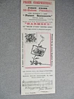 Vintage BOOKMARK 1884 Harmony Magazine Prize Competition Christmas Number