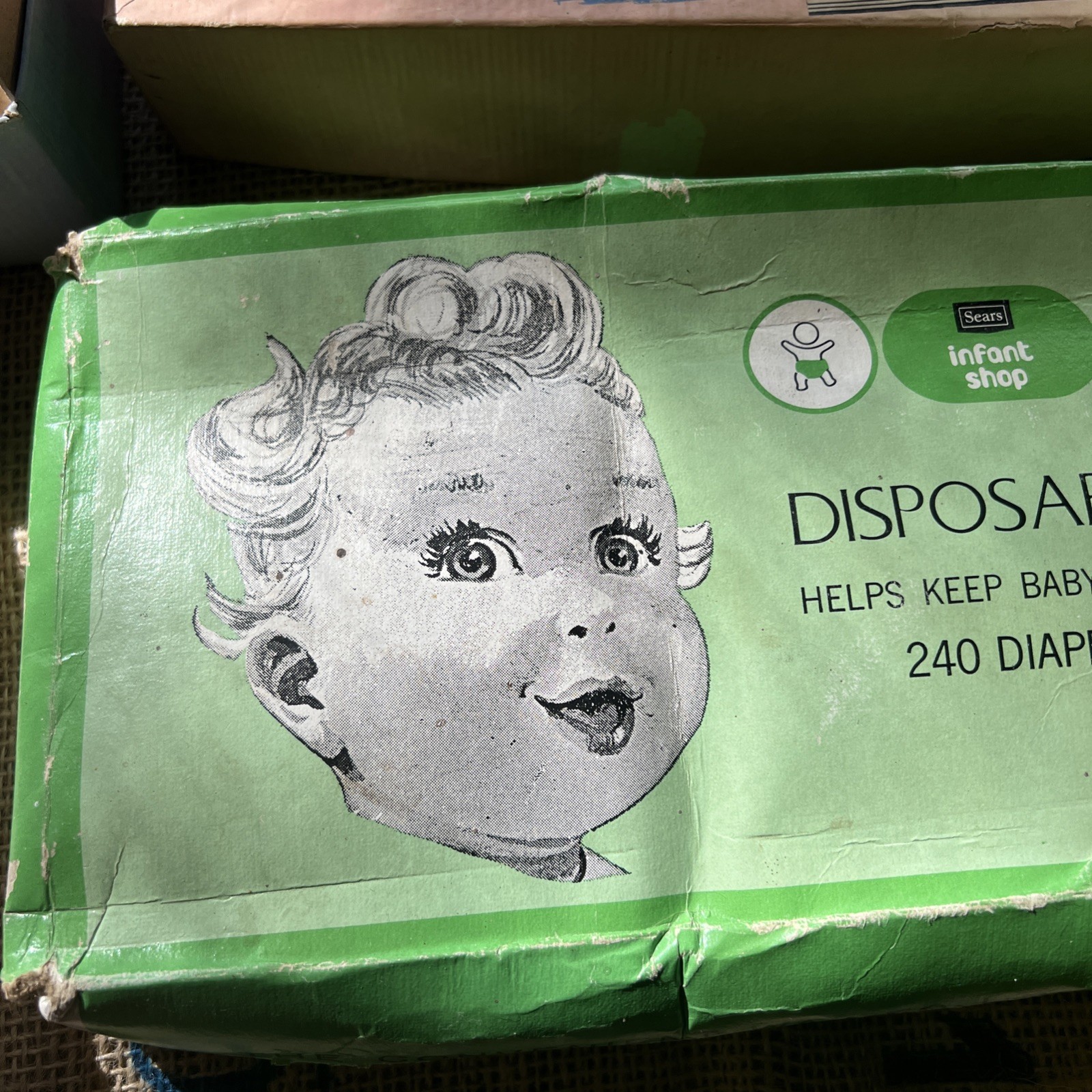 Vintage Music Rock A Baby Crib Sears Diaper Liners New Old Stock Sealed  240.
