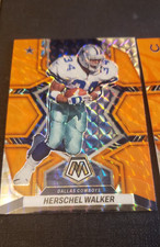+bonus card 2022 Panini Mosaic Herschel Walker #236 Mosaic Reactive Orange Prizm