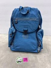 Kipling Rolling Backpack Alcatraz Blue Jean Nylon Laptop Carry-On Wheeled-READ