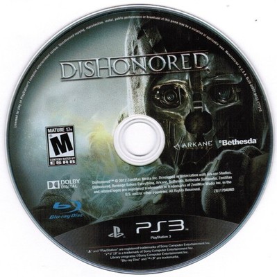 Dishonored PS3 Sony PlayStation 3, 2012 Bethesda