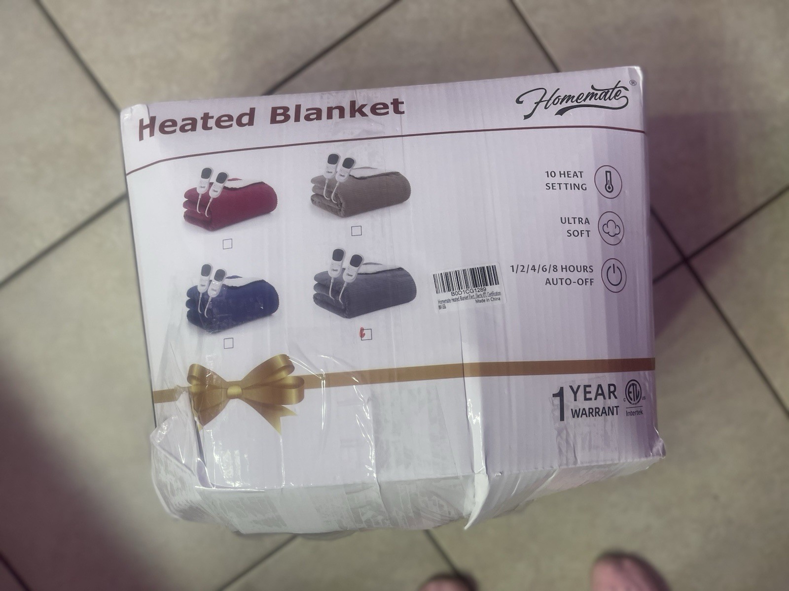Homemate Electric Blanket King Size- 100"x90" Heated Blanket King Size, Auto-Off