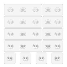 Spiglamm 12 Pack Shower Caddy Adhesive Hooks 12, Transparent-12